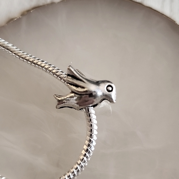 Bird Charm for European Style Bracelets Fits Pandora Systems - Picture 2 of 3